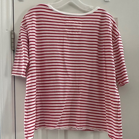 Frank & Eileen JOSEPHINE Red French Stripe Heritage Jersey Medium Classic Preppy - Picture 5 of 8